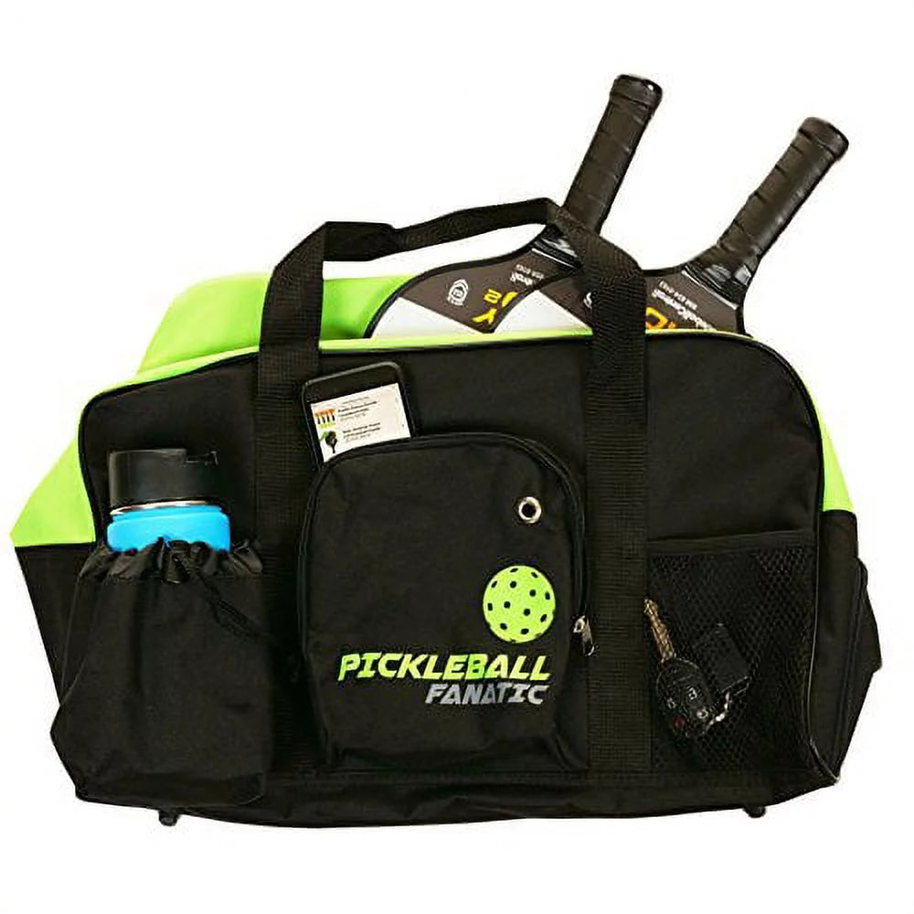 Pickleball Fanatic Duffel Bag (Green/Black)